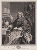 KG 01158
<br/>
Portret C.G. Tubieres de Caylus, bisschop van Auxerre
<br/>
<em>Schmidt, Georg Friedrich (1712-1775)</em>